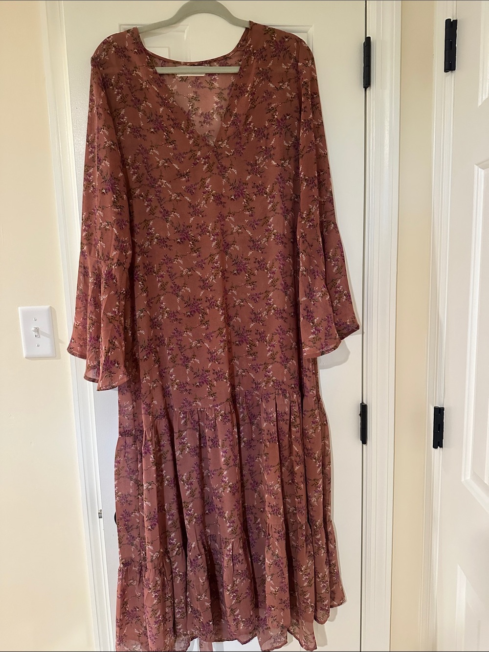 Natural Life  Floral Maxi Dress in Dusty Rose